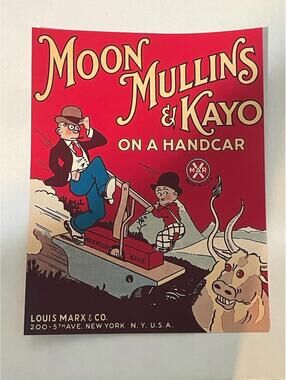 Moon Mullins & Kayo On A Hanscar Print Paper Ad 8.5”x11” Louis Marx 1950s